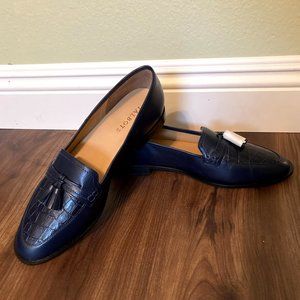 Talbots Navy Leather Tassel Loafers, size 11M